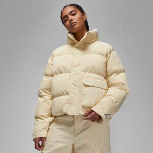 Women's Nike Air Jordan Flight Puffer Jacket Beach Cream